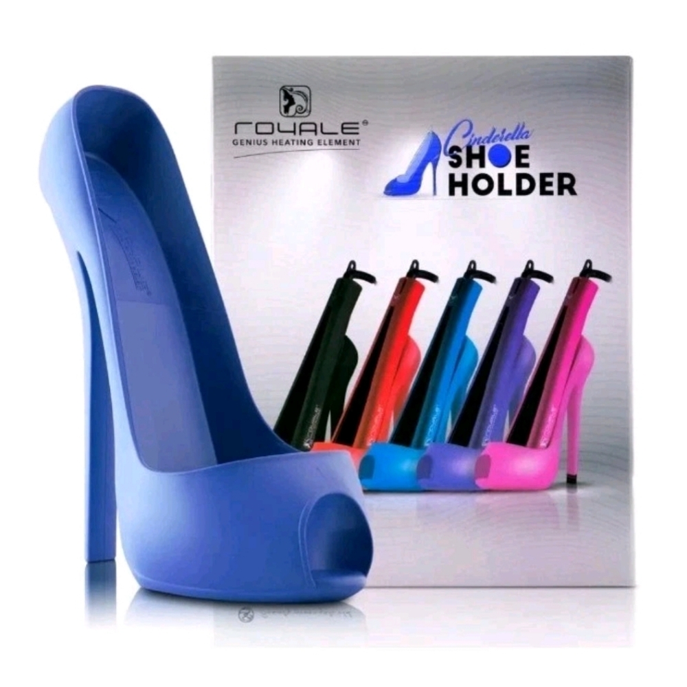 Royale Cinderella Shoe Hair Tool, Curling, Flat Iron Holder Baby Blue NIB